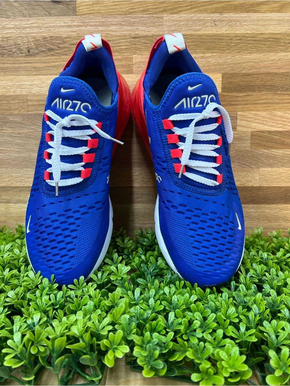 Nike Air Max 270 Hyper Royal Blue Bright Crimson Men's Size 7